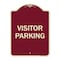 Signmission Designer Series Sign-Visitor Parking, Burgungy Heavy-Gauge Aluminum, 24" x 18", BU-1824-9869 A-DES-BU-1824-9869 - alternate 1